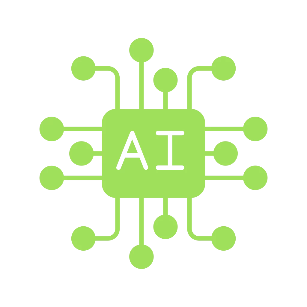 AI chip icon for CDP tracking automation in carbon accounting services.